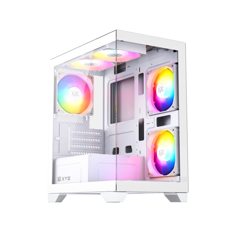 XYZ X-CS-TITANIUMVIEWLT-W computer case Micro Tower White