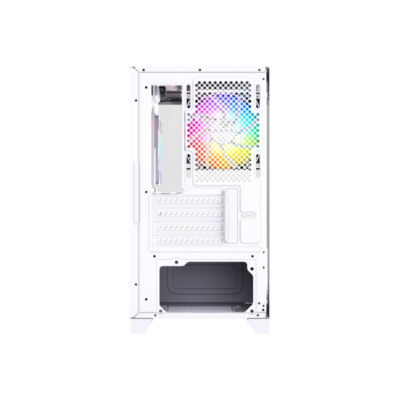Boitier Mini Tour Micro ATX XYZ TITANIUM VIEW LITE ARGB avec panneaux vitrés (Blanc)