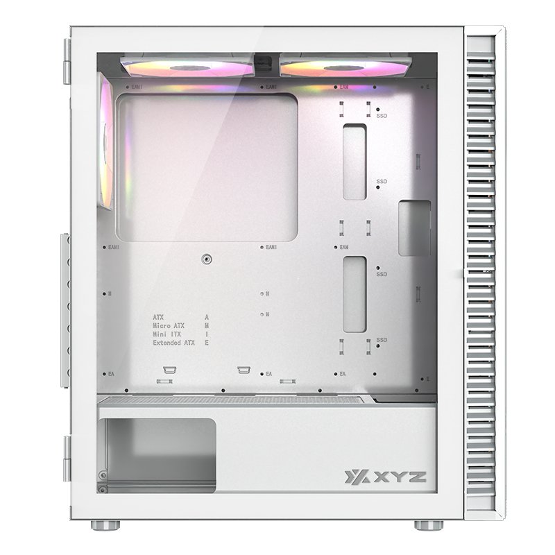 Boitier Moyen Tour ATX XYZ AIRONE 100 MESH ARGB avec panneau vitré (Blanc)