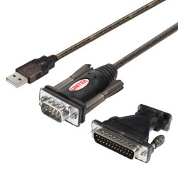 UNITEK Y-105A câble Série Noir 1,5 m USB Type-A DB-9