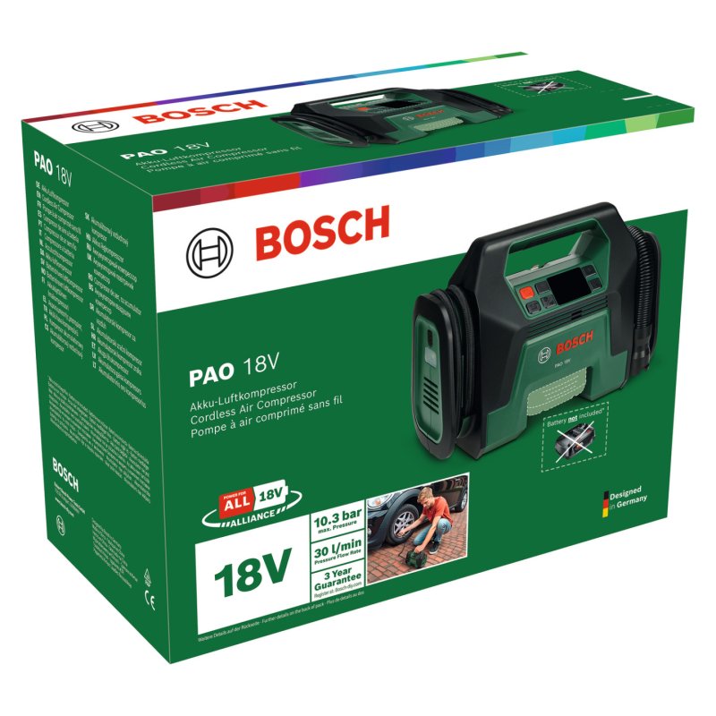 Bosch 4053423327212 pompe à air électrique 10 bar 30 l/min