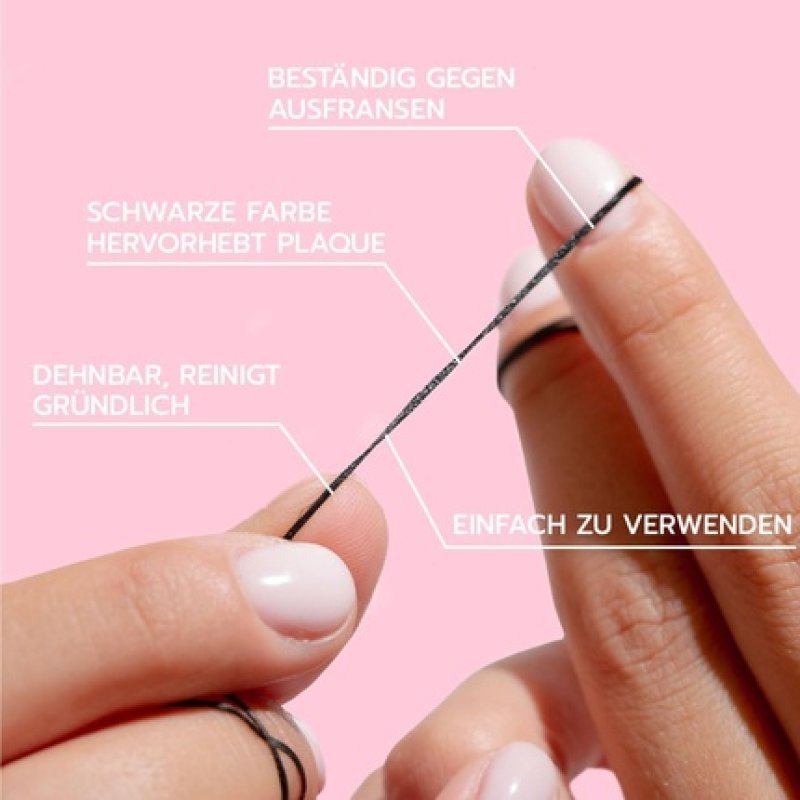 Geldis Expandable Wax Coated Dental Floss Black 30m