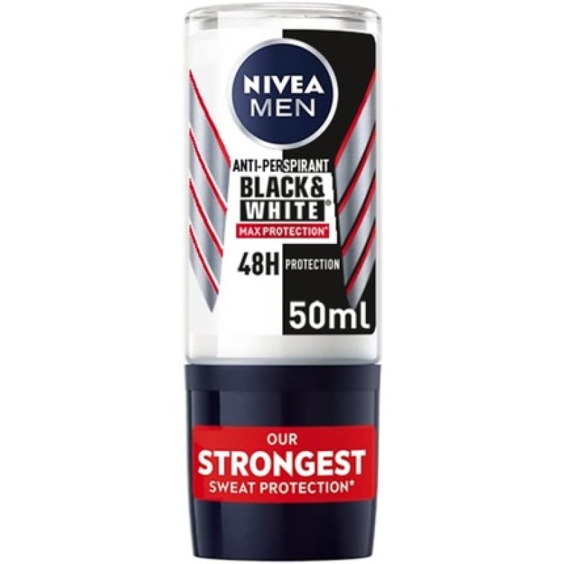 Nivea Men Black & White Max Protection Antiperspirant Roll On 48h 50ml