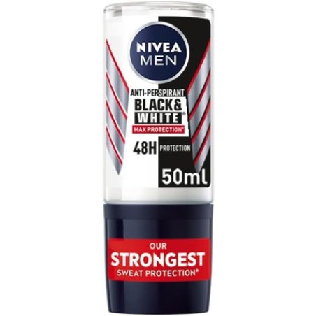 Nivea Men Black & White Max Protection Antiperspirant Roll On 48h 50ml