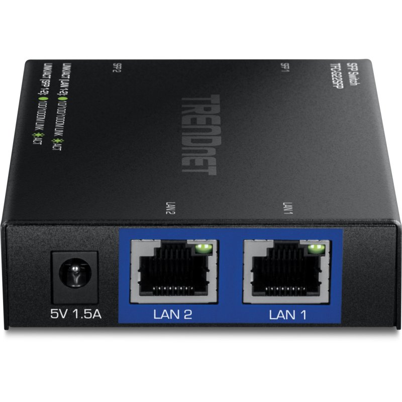 Trendnet TFC-G22SFP network switch Unmanaged Gigabit Ethernet (10/100/1000) Black