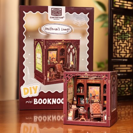 MINI BOOK NOOK KIT - DIY- Salon pour Gentlemen - Avec Aimants