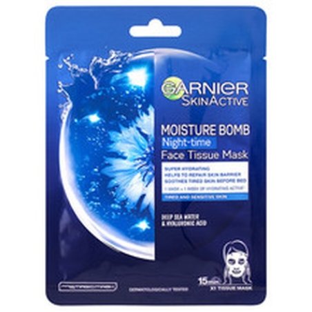 Garnier Moisture Bomb Nighttime Face Tissue Mask Moisturizing Regenerating Night Textile Mask