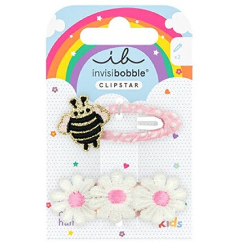 Invisibobble Snap Clip Kids Happy Spring Bee 2 Pieces