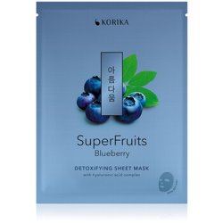 Korika Superfruits Detoxifying Sheet Mask Blueberry Detoxifying Fabric Mask