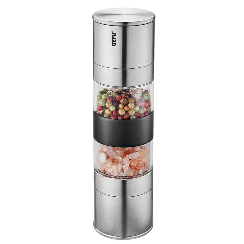 GEFU 34638 râpe et spiraliseur manuels Râpe tournante Acier inoxydable, Transparent