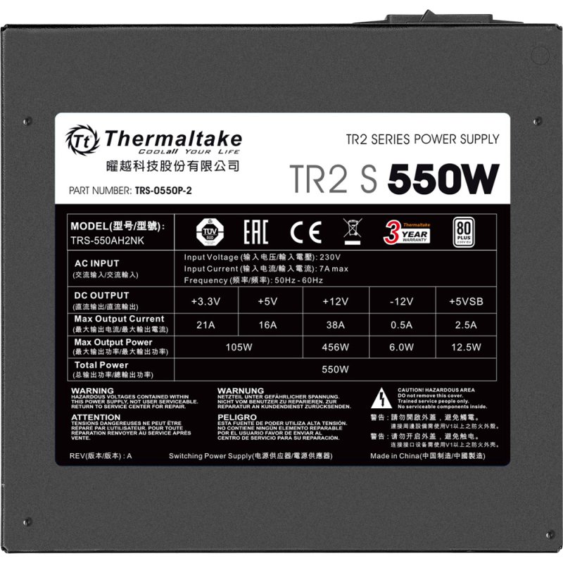 Thermaltake TR2 S 550W power supply unit 20 4 pin ATX ATX Black