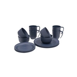 Outwell - Delish 4 Person Dinner Set - Navy