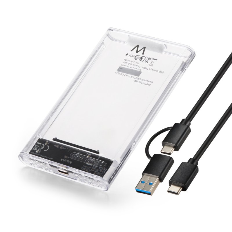 Ewent EW7064 storage drive enclosure SSD enclosure Transparent 2.5"