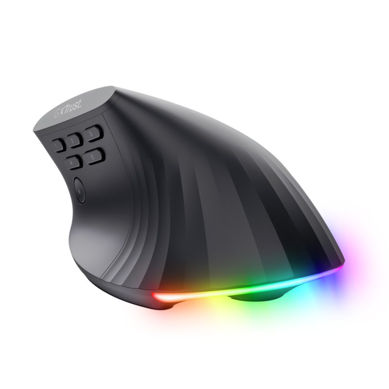 MAU Trust Gaming GXT145 REXXA Gaming Maus ergonomische vertikale Gaming Maus mit RGB-Beleuchtung