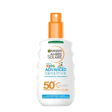 Garnier Ambre Solaire Sunscreen Spray for Kids Advanced Sensitive Kids Water Resistant Salt and Chlorine Resistant