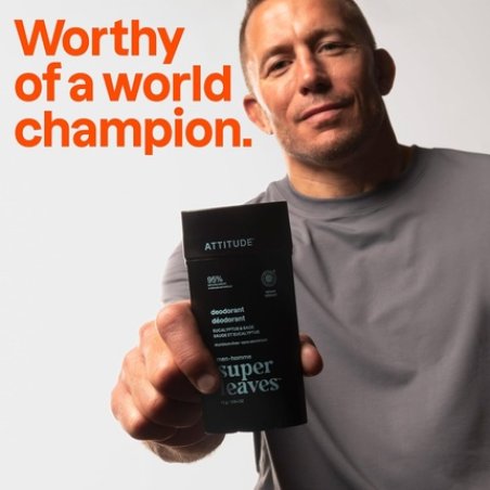 Attitude Aluminum-Free Deodorant for Men with 95% Natural Origin Ingredients