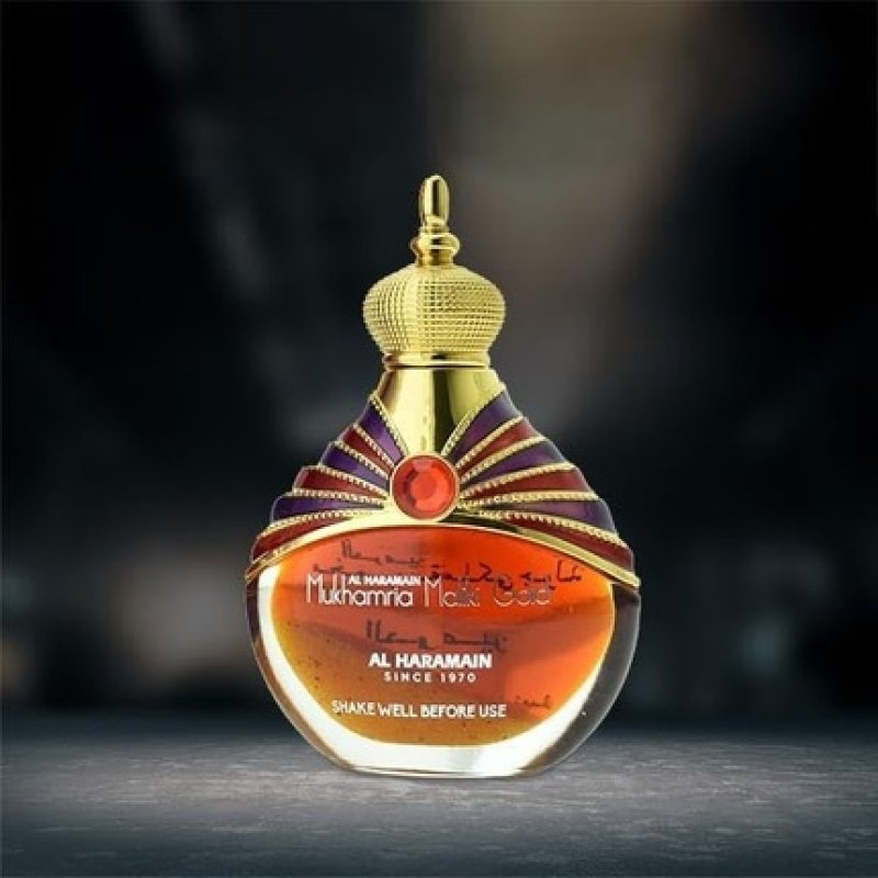 Al Haramain Mukhamria Maliki Gold Perfume Oil 30ml Silky Smooth Luxurious Oil-Based Fresh Fragrance Jasmine