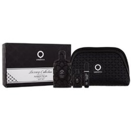 Orientica Luxury Collection Amber Noir Gift Set 80 Ml Eau De Parfum Miniature And 75 Ml Refillable Bottle With Cosmetic