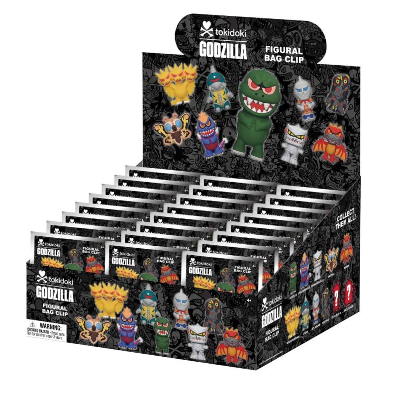 TOKIDOKI X GODZILLA - Series 1 - 3D Foam Bag Clip (Display 24 Pcs)