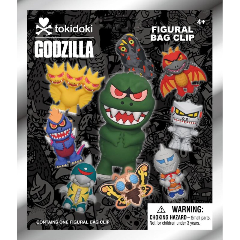 TOKIDOKI X GODZILLA - Series 1 - 3D Foam Bag Clip (Display 24 Pcs)