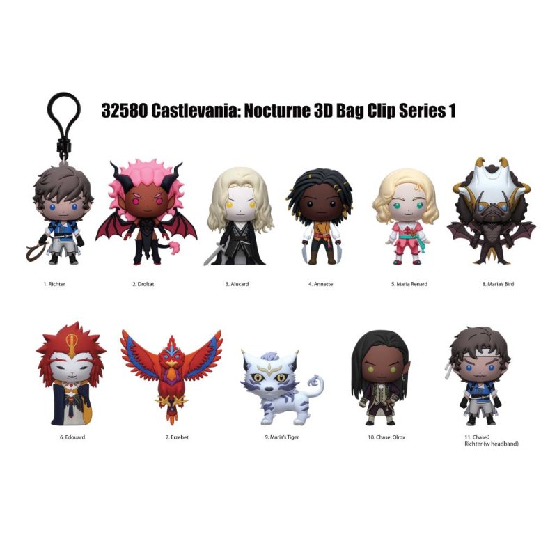 CASTLEVANIA NOCTURNE - Series 1 - 3D Foam Bag Clip (Display 24 Pcs)