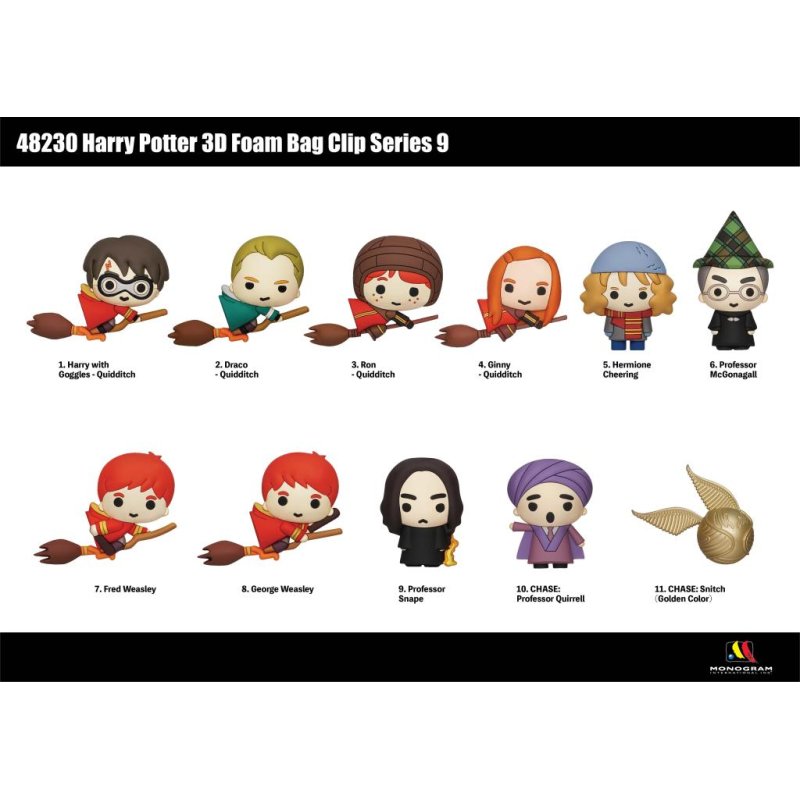 HARRY POTTER - Series 9 - 3D Foam Bag Clip (Display 24 Pcs)