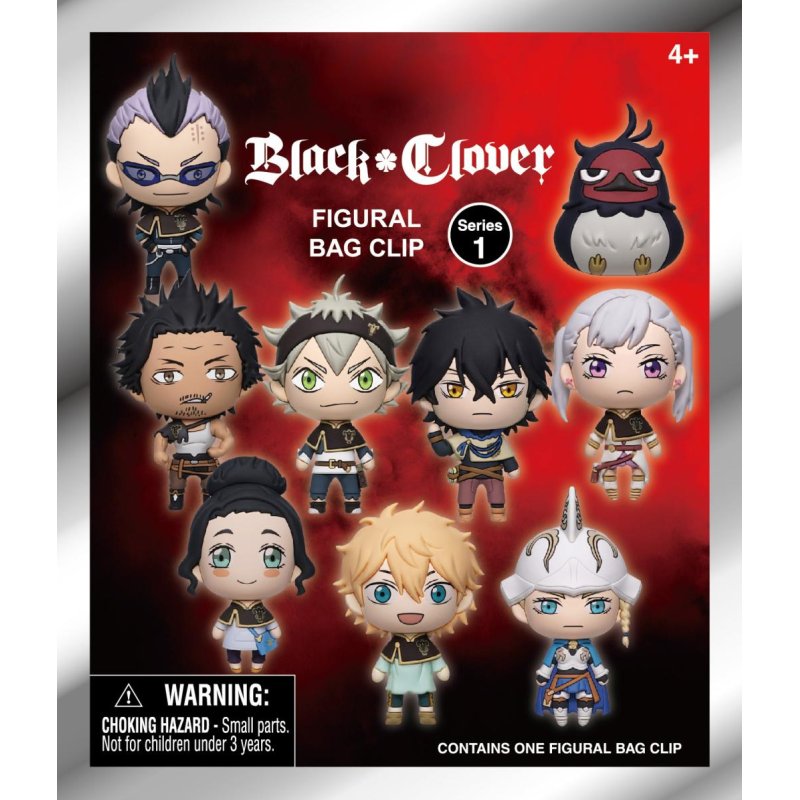 BLACK CLOVER - Series 1 - 3D Foam Bag Clip (Display 24 Pcs)