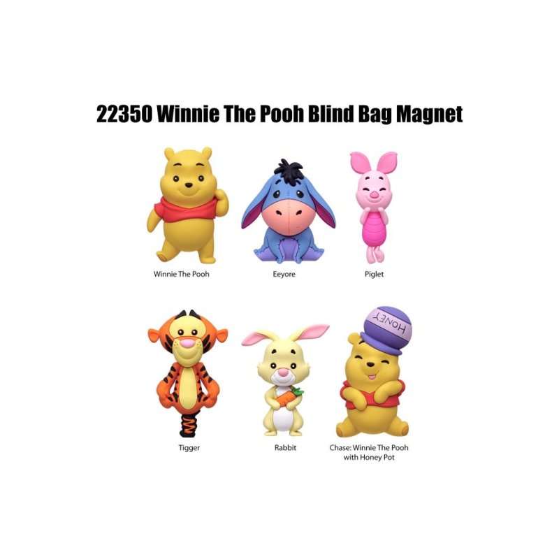 WINNIE - Series 1 - 3D Foam Magnets in blind bags (Display 12 Pcs)
