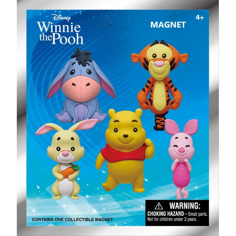 WINNIE - Series 1 - 3D Foam Magnets in blind bags (Display 12 Pcs)