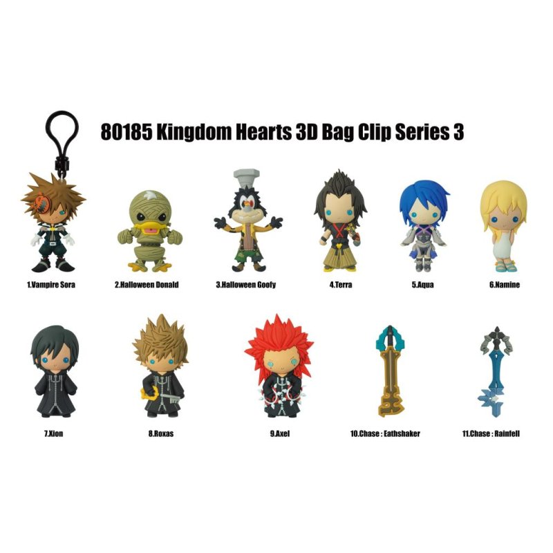 KINGDOM HEARTS - Series 3 - 3D Foam Bag Clip (Display 24 Pcs)