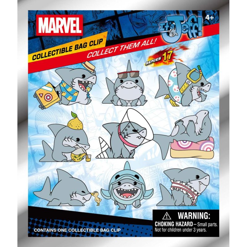 MARVEL RIVALS - Jeff Series 17 - 3D Foam Bag Clip (Display 24 Pcs)