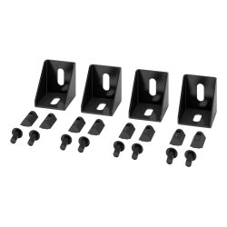 APC NetShelter Aisle Containment, Right Angle Connector Bracket, Set of 4, Black