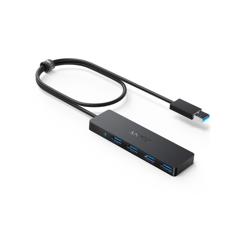 Anker Innovations A7516016 interface hub USB 3.2 Gen 1 (3.1 Gen 1) Type-A 5000 Mbit/s Black