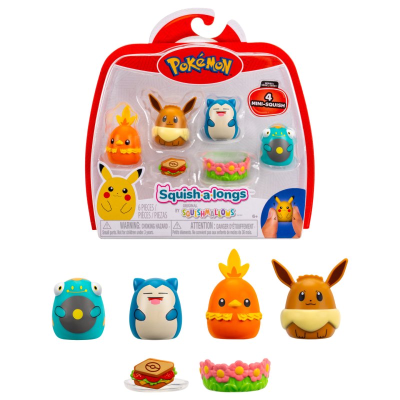 Pokémon - Squishalongs 4 PK Eevee/Snorlax (SQAL0068)