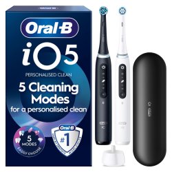 Oral B - iO5 Electric Toothbrush - Black & White - 2-Pack