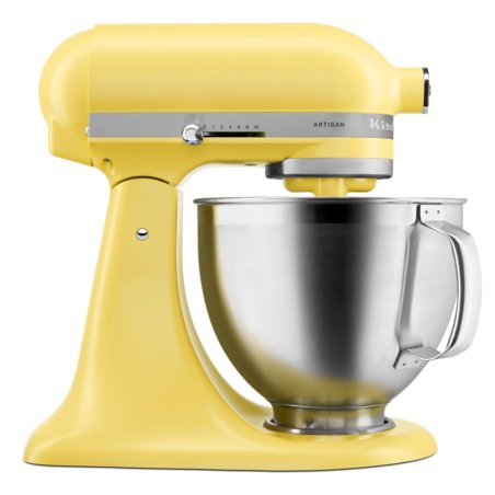 KitchenAid 5KSM195PSEBT mixer Stand mixer 300 W Stainless steel, Yellow