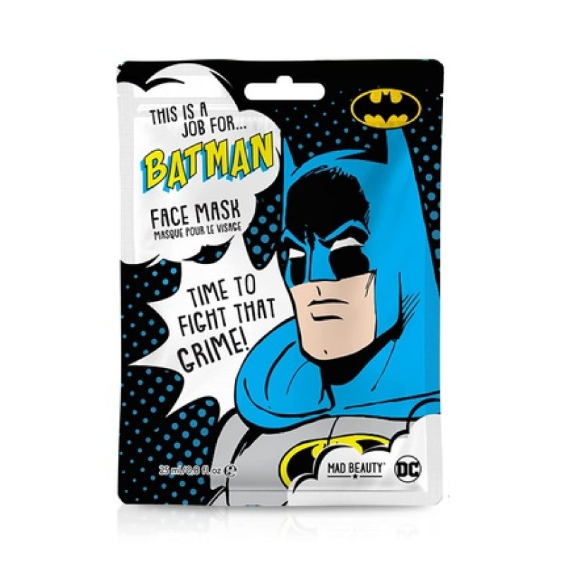 MAD Beauty DC Superheroes Batman Face Mask Moisturizing and Refreshing Sheet Mask for Nourished Skin and a Beautiful