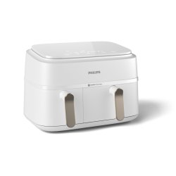 Philips 3000 series NA353/10 fryer Double 9 L Stand-alone 2750 W Hot air fryer Silver White