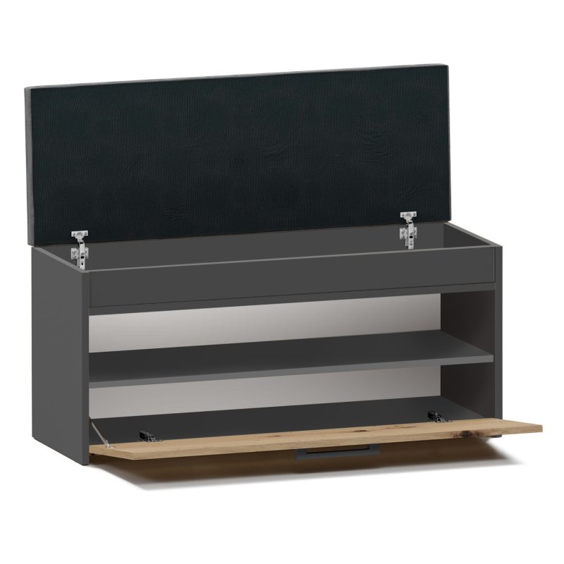 Topeshop PARMA SZAFKA ANT/ART Organisateur pour chaussures Fermé Anthracite, Chêne