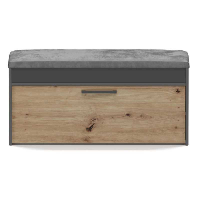 Topeshop PARMA SZAFKA ANT/ART shoe organizer Closed Anthracite Oak