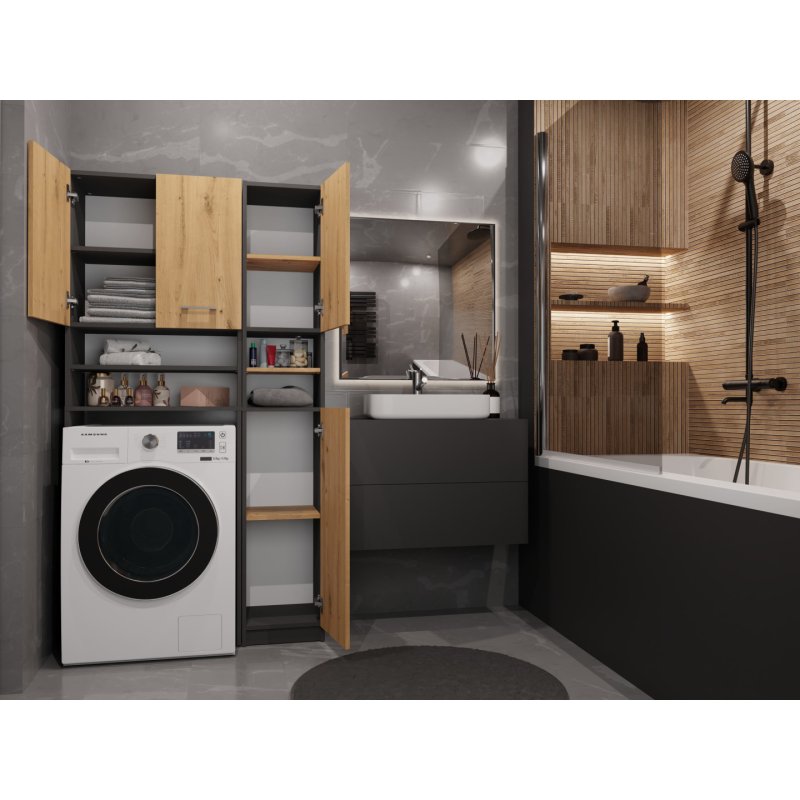 Topeshop Z.MARPOL ANT/ART armoire de rangement de salle de bain
