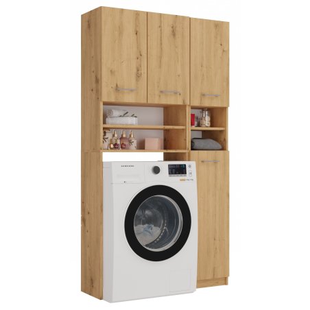 Topeshop ZESTAW MARPOL ART bathroom storage cabinet Oak