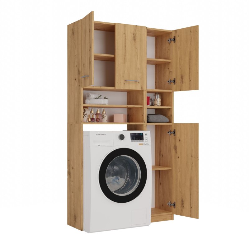 Topeshop ZESTAW MARPOL ART bathroom storage cabinet Oak