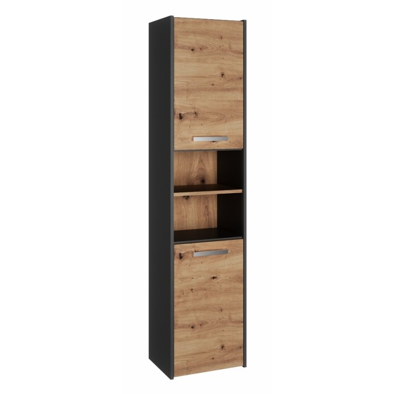 Topeshop S40 ANTRACYT/ARTISAN armoire de rangement de salle de bain