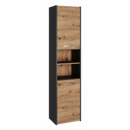 Topeshop S40 ANTRACYT/ARTISAN armoire de rangement de salle de bain