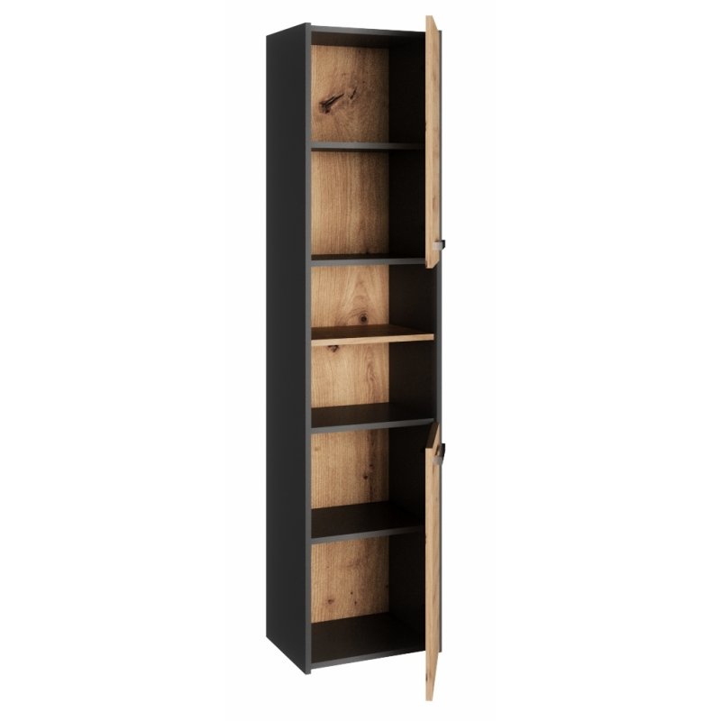 Topeshop S40 ANTRACYT/ARTISAN bathroom storage cabinet