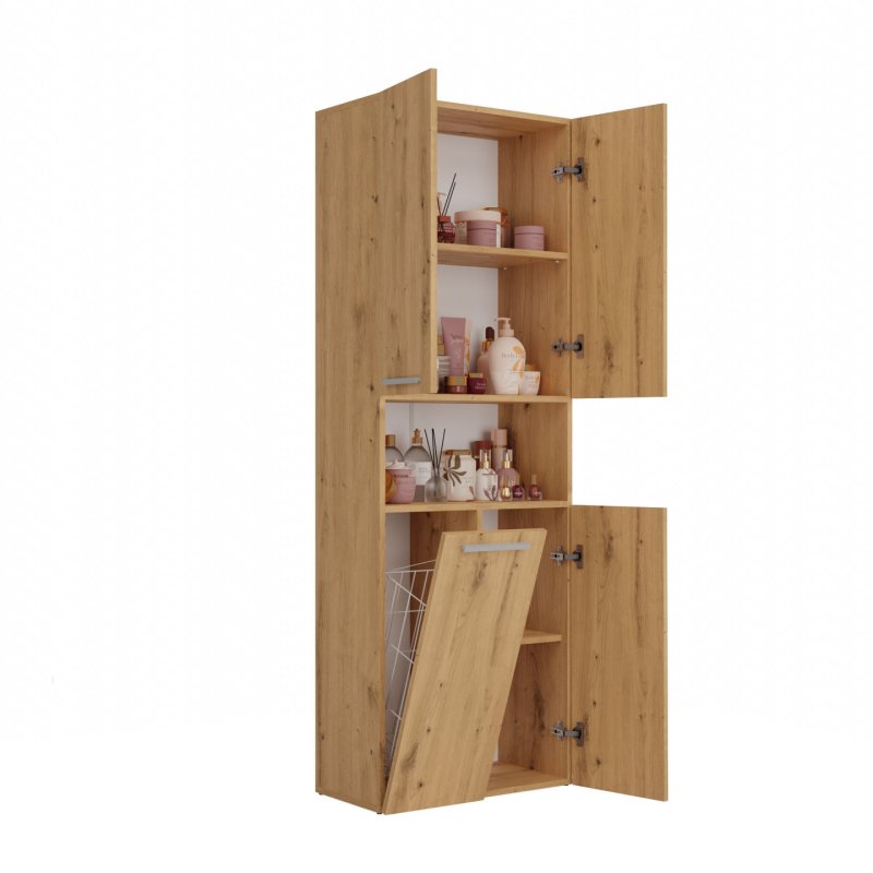 Topeshop NEL 1K DK ART KPL bathroom storage cabinet Oak