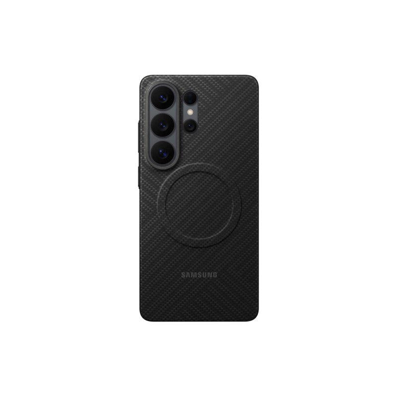 Coque en fibre de carbone Magnet Samsung pour Galaxy S26 Ultra couleur Noir EF-K