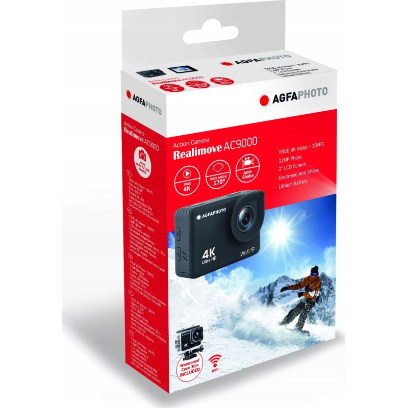AgfaPhoto AC9000 action sports camera 12 MP 4K Ultra HD Wi-Fi 49 g