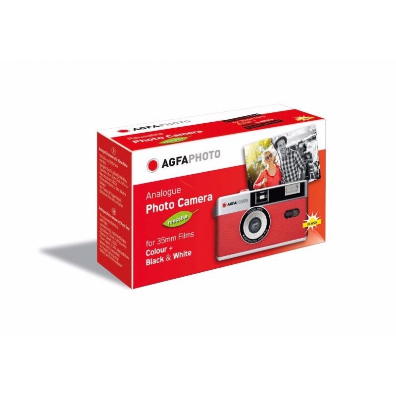 AgfaPhoto 603001 film camera Compact film camera 35 mm Red, Silver